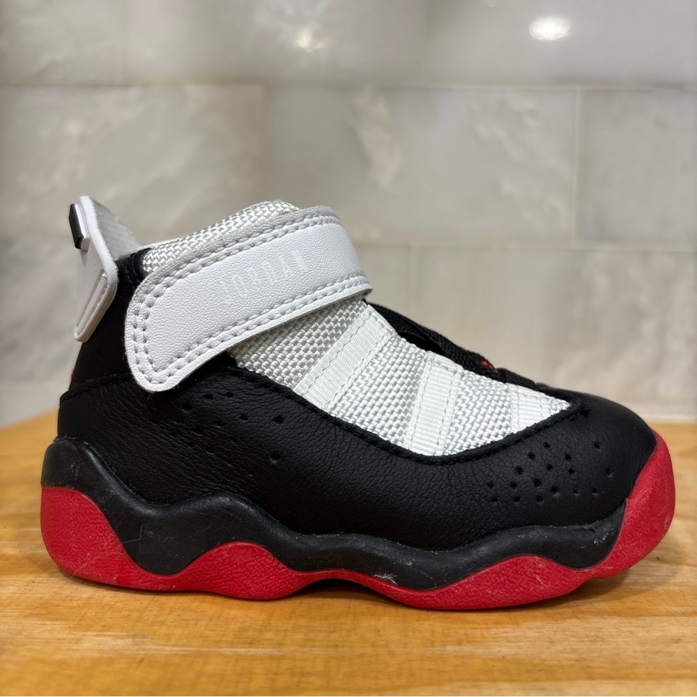 Jordan 6 Rings "'He Got Game" (TD) Toddler Shoes Black-University Red-White